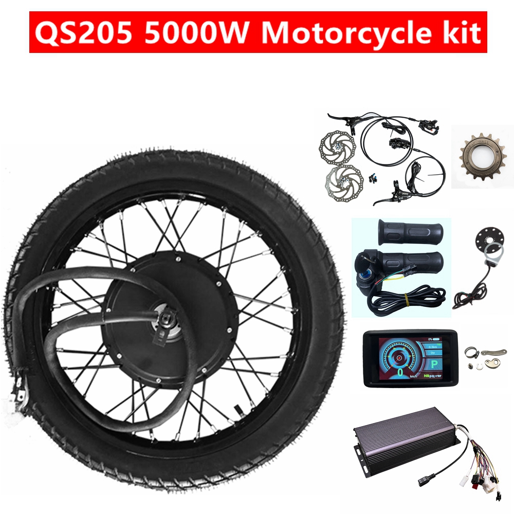 72V 5000W Hub Motor Kit - Kit de Roda Traseira para Motocicleta