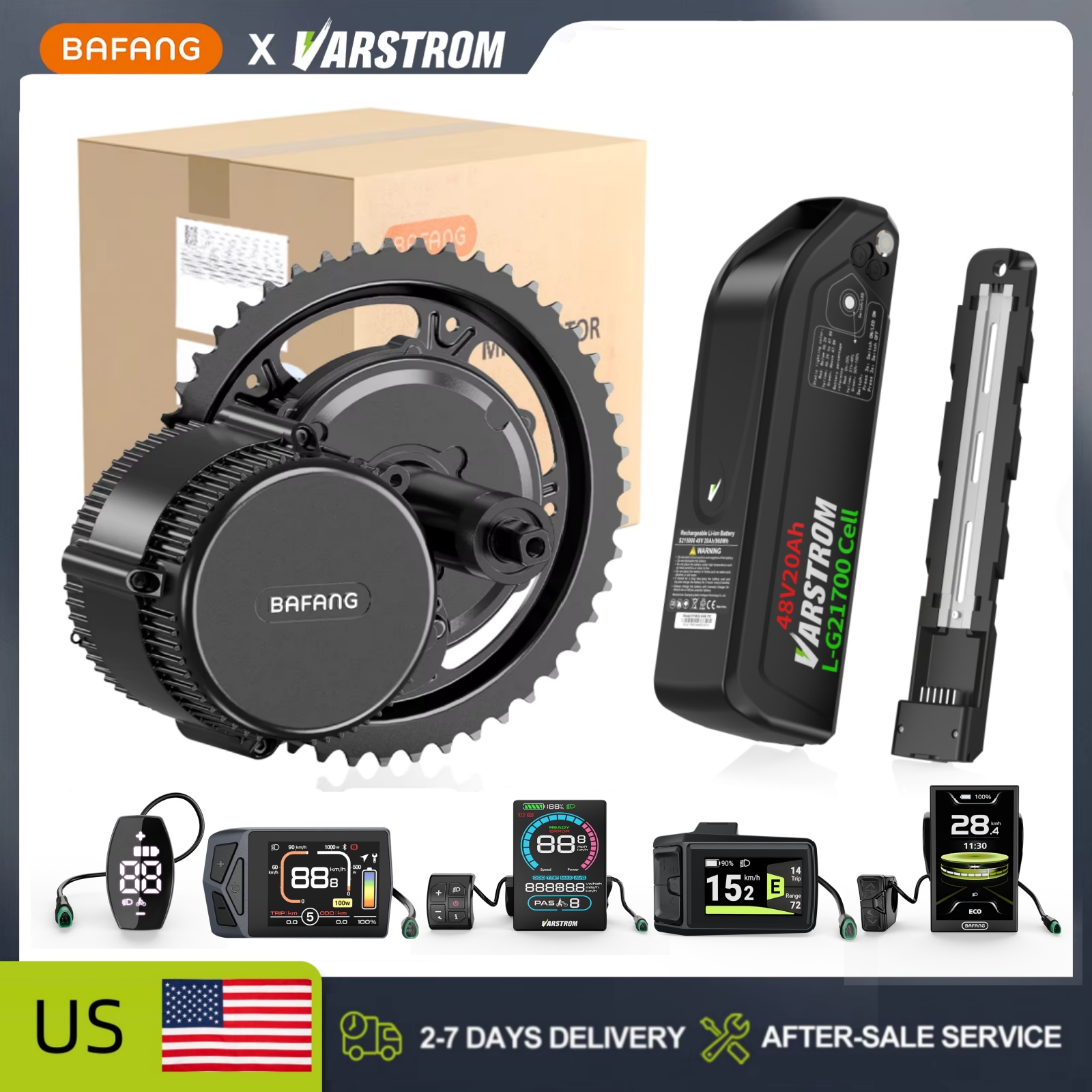 Bafang Bbshd 1000W Conversion Kit - [Em estoque nos EUA] Kit de